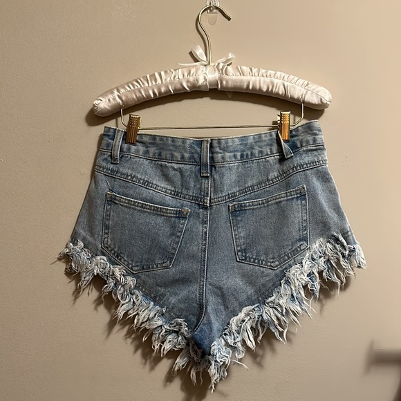 The Krypt Distressed Jean Shorts - Picture 3 of 3
